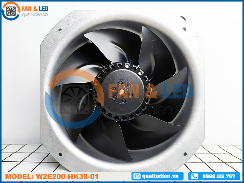 Quạt hút EBMPAPST W2E200-HK38-01, 230V, 225x225x80mm