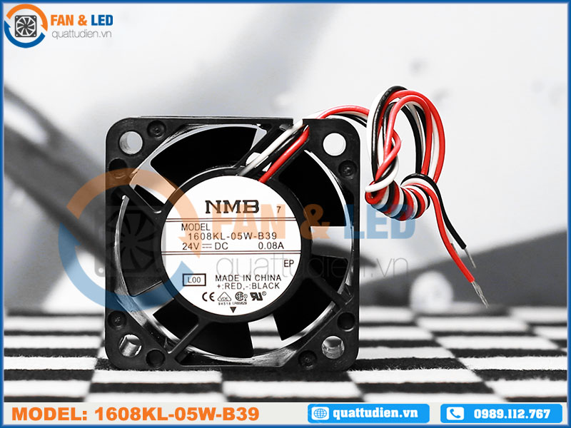Quạt DC NMB 1608KL-05W-B39, 24 VDC, 40x40x20 mm