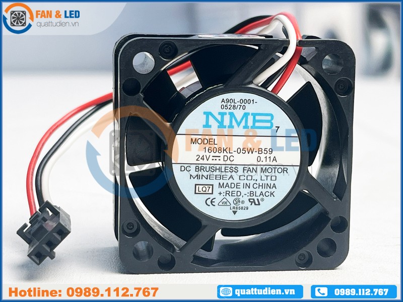 Quạt DC NMB 1608KL-05W-B59, 24 VDC, 40x40x20 mm