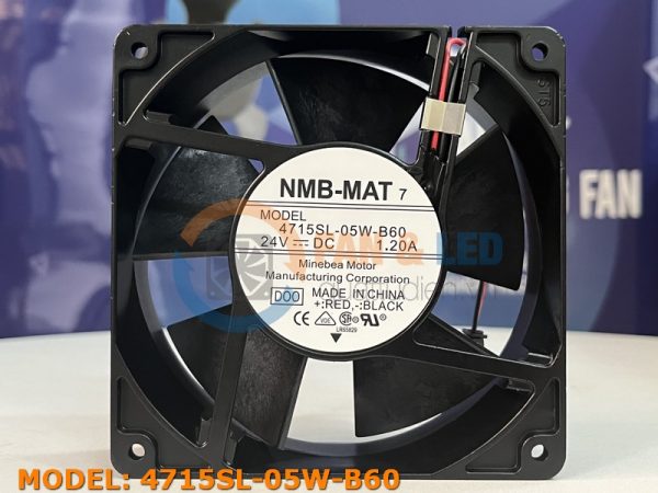 Quạt DC NMB 4715SL-05W-B60, 24VDC  – 1.20A, 120x120x38mm
