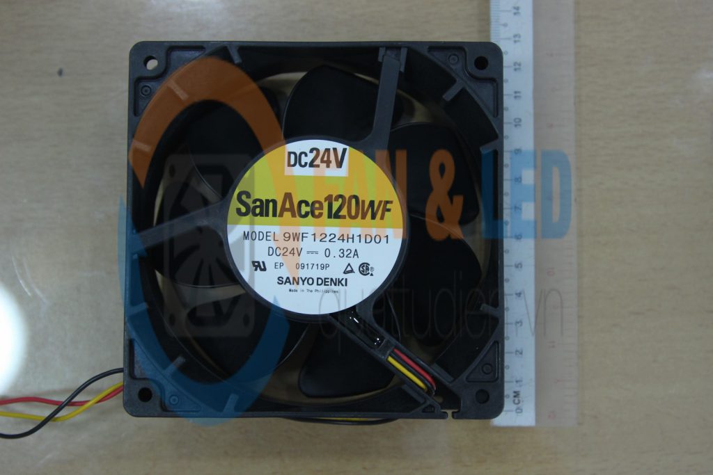 Quạt DC Sanyo Denki 9WF1224H1D01, 24VDC, 120x120x38 mm