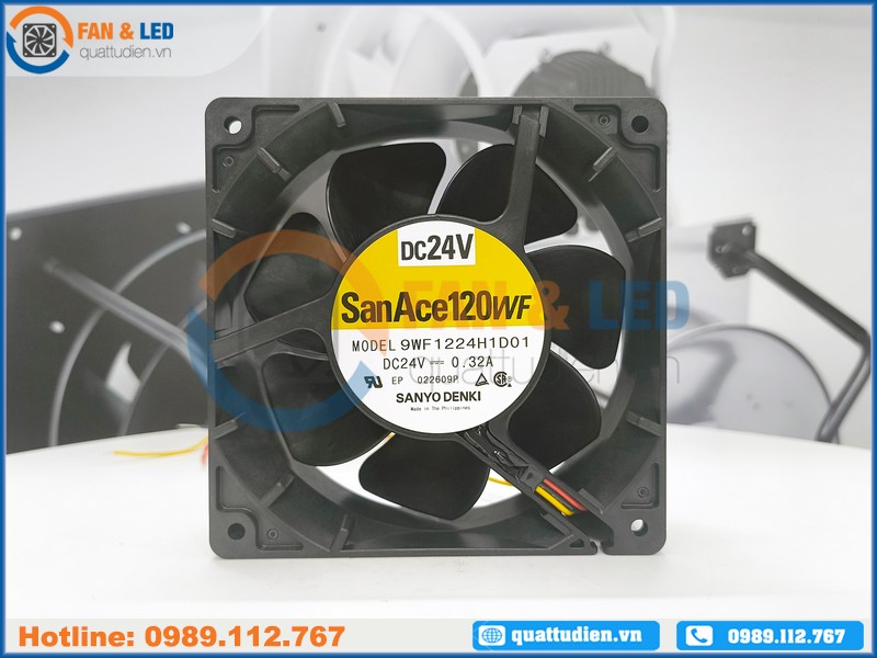 Quạt DC Sanyo Denki 9WF1224H1D01, 24VDC, 120x120x38 mm