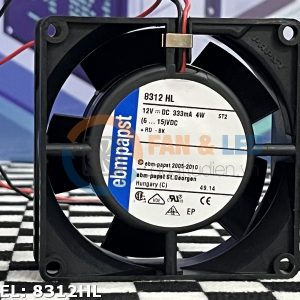 Quạt EBM-PAPST 8312 HL, 12VDC, 80x80x32mm