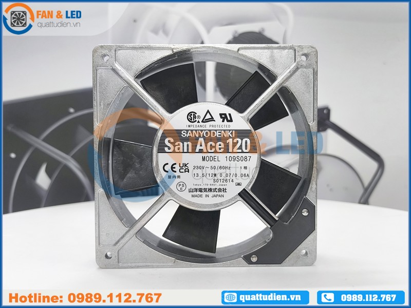 Quạt Sanyo Denki 109S087, 120x120x25mm, 230VAC