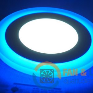 Đèn LED âm trần 9W tròn, viền xanh