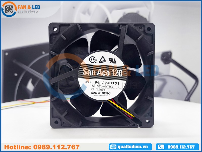 Quạt SANYO DENKI 9G1224G101, 24VDC, 120x120x38mm