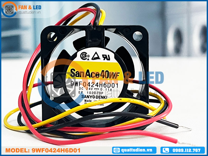 Quạt SANYO DENKI 9WF0424H6D01, 24VDC, 40x40x20mm