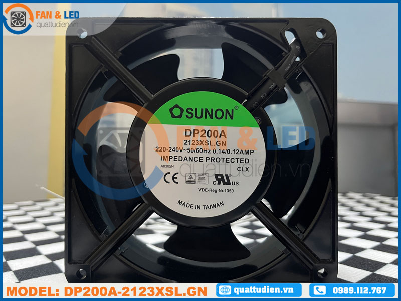 Quạt Sunon DP200A 2123XSL.GN, 220/240VAC, 120x120x38mm