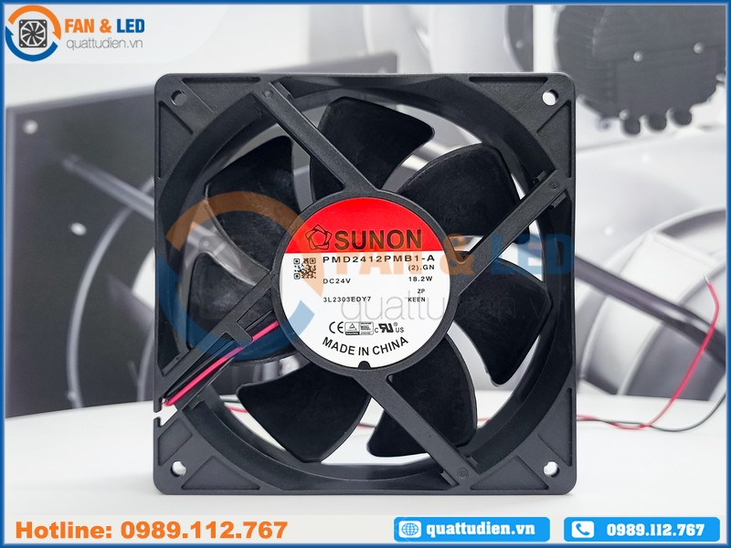 Quạt SUNON PMD2412PMB1-A, 24VDC, 120x120x38mm