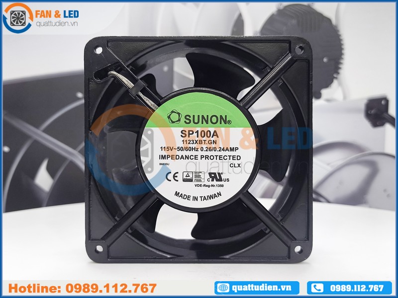 Quạt Sunon SP100A 1123XBT.GN, 115VAC, 120x120x38mm