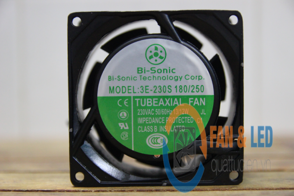 Quạt Bi-Sonic 3E-230S 180/250, 230VAC, 80x80x38mm