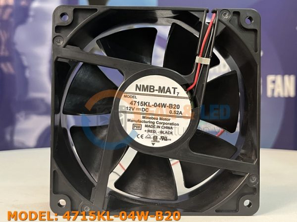 Quạt NMB MAT 4715KL-04W-B20, 12VDC, 119x119x38mm