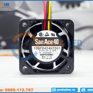 Quạt SANYO DENKI 109P0424H7D01, 24VDC, 40x40x15mm
