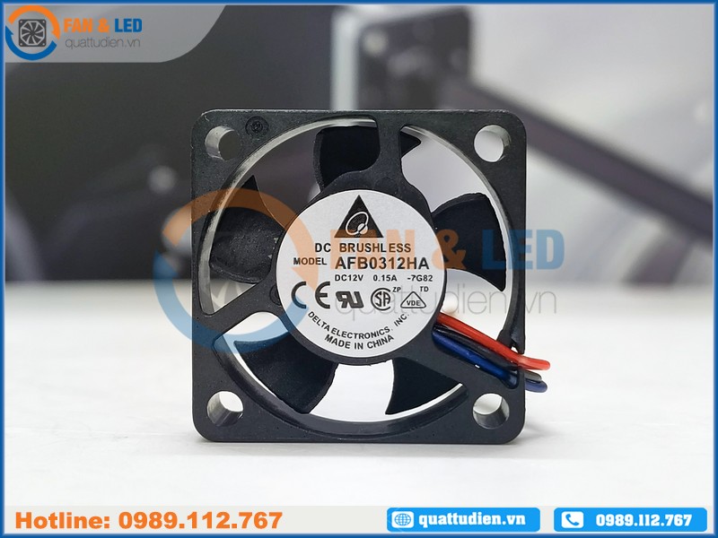 Quạt DELTA AFB0312HA, 12VDC, 30x30x10mm
