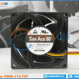 Quạt SANYO DENKI 9GV0848P1G03, 48VDC, 80x80x38mm