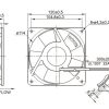 Quạt FULLTECH UF-12B11 BTH, 115VAC, 120x120x25mm