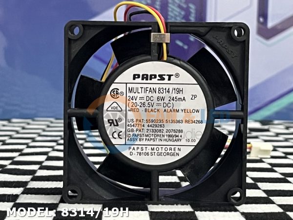 Quạt EBMPAPST 8314 /19H, 24VDC, 80x80x32mm