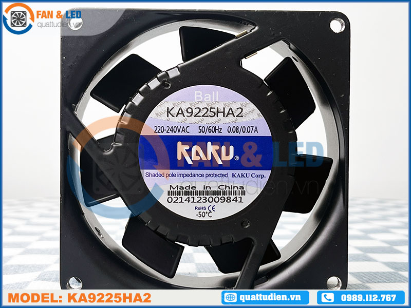Quạt KAKU KA9225HA2, 220~240VAC, 92x92x25mm