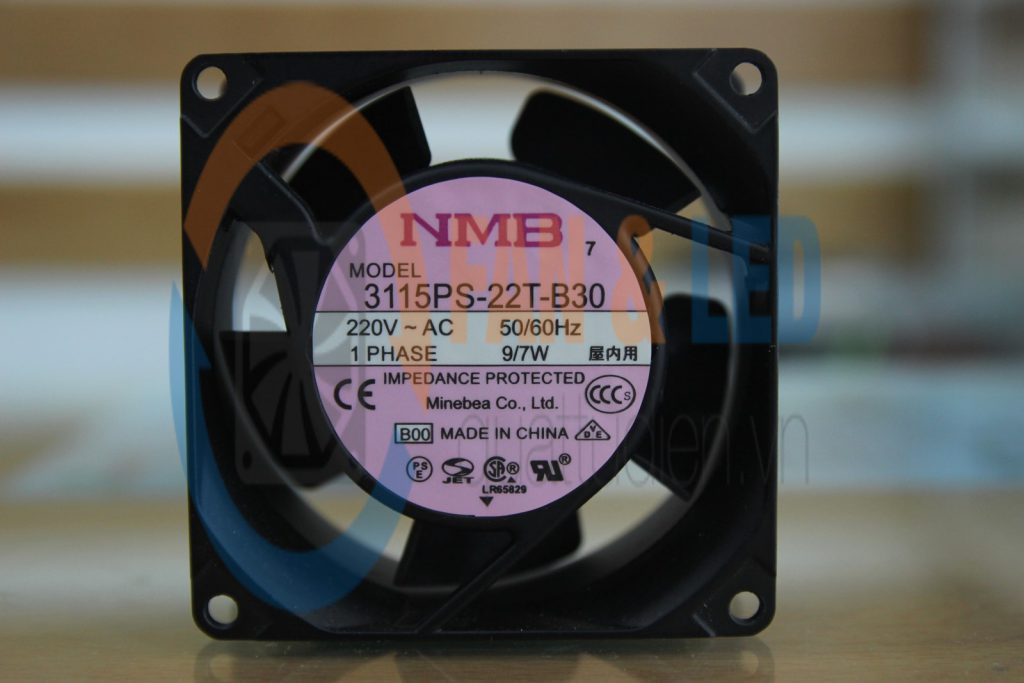 Quạt NMB 3115PS-22T-B30, 220VAC, 80x80x38mm