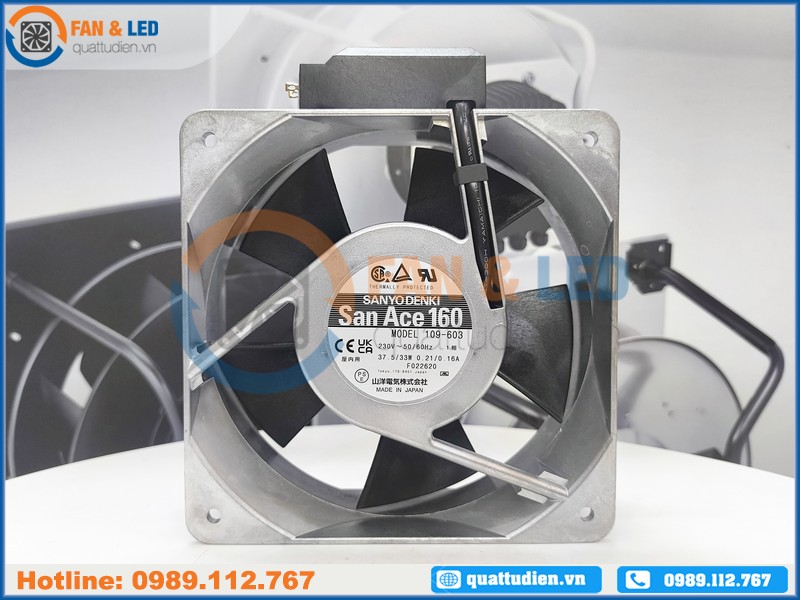Quạt SANYO DENKI 109-603, 230VAC, 160x160x51mm