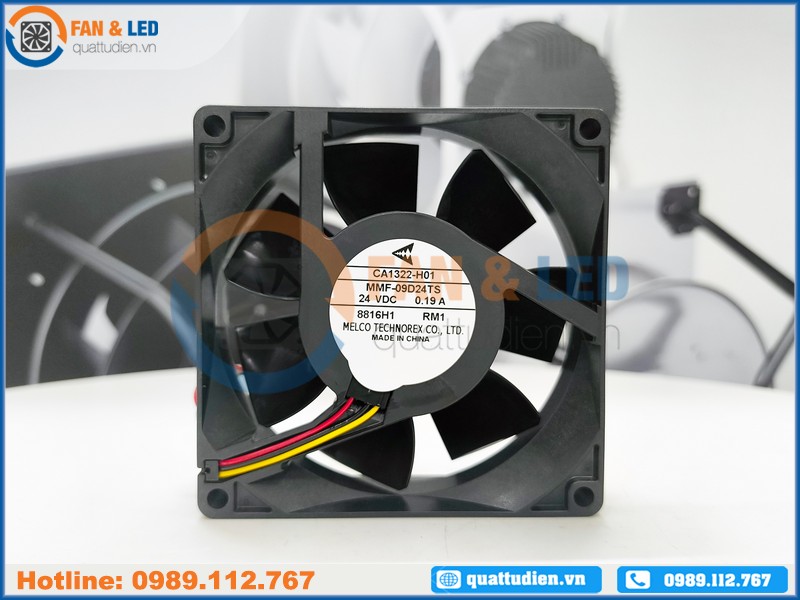 Quạt MELCO MMF-09D24TS RM1, 24VDC, 92x92x25mm