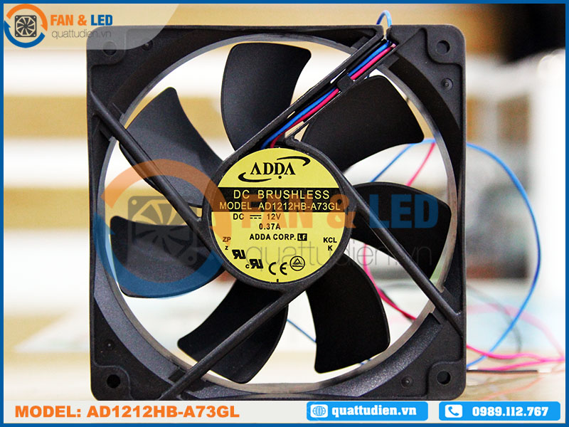 Quạt hút ADDA AD1212HB-A73GL, 12VDC, 120x120x25mm