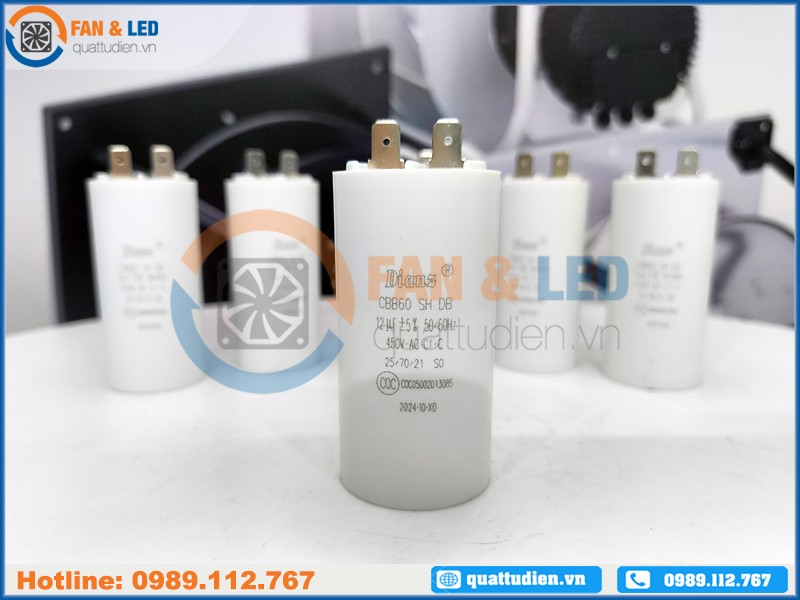 Tụ điện Dianz CBB60 12uF ±5%, 450VAC Giắc cắm