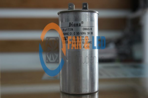 Tụ điện Dianz CBB65-R 25uF ±5%, 450VAC Giắc cắm