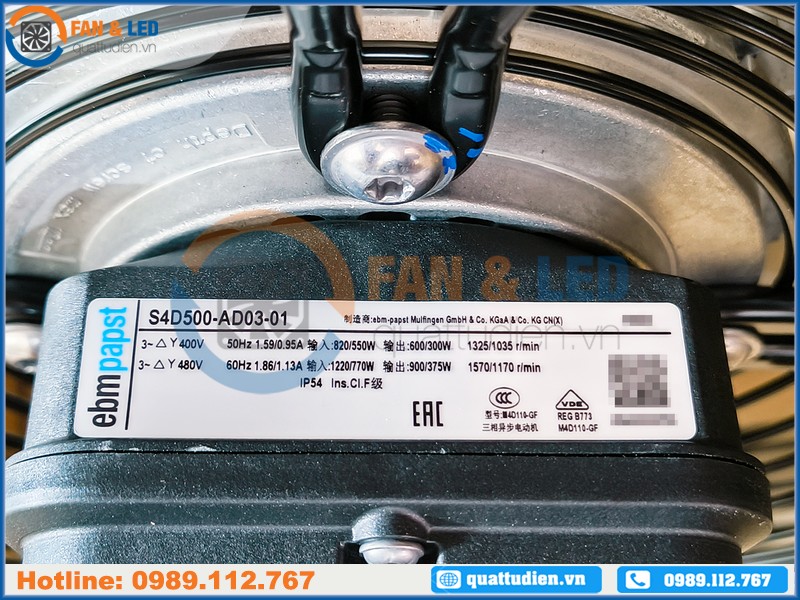 Quạt EBMPAPST S4D500-AD03-01, 400-480VAC, 500mm