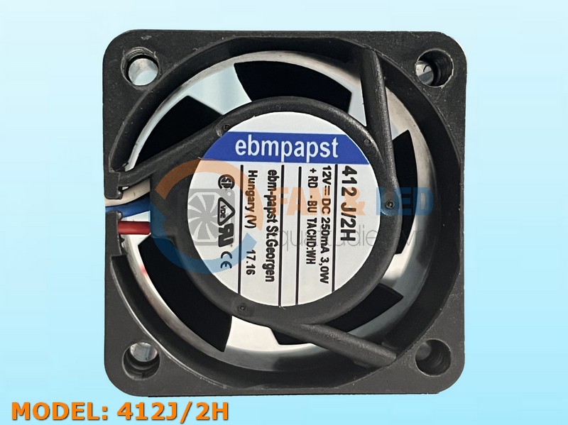 Quạt EBMPAPST 412J/2H, 12VDC, 40x40x25mm
