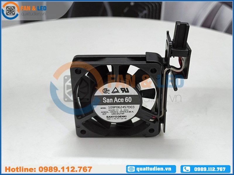 Quạt SANYO DENKI 109P0624S7D03, 24VDC, 60x60x15mm