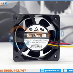 Quạt SANYO DENKI 109R0612J401, 12VDC, 60x60x25mm