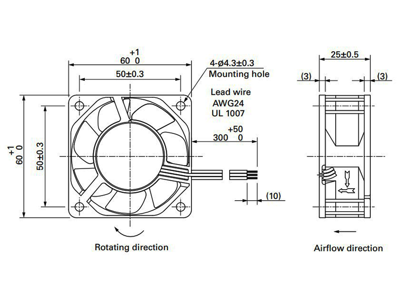 Quạt hút SANYO DENKI 109R0612J401, 12VDC, 60x60x25mm