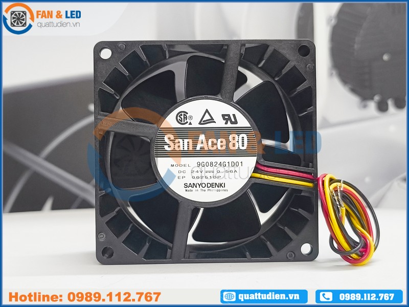 Quạt SANYO DENKI 9G0824G1D01, 24VDC, 80x80x38mm