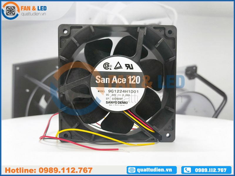 Quạt SANYO DENKI 9G1224H1D01, 24VDC, 120x120x38mm