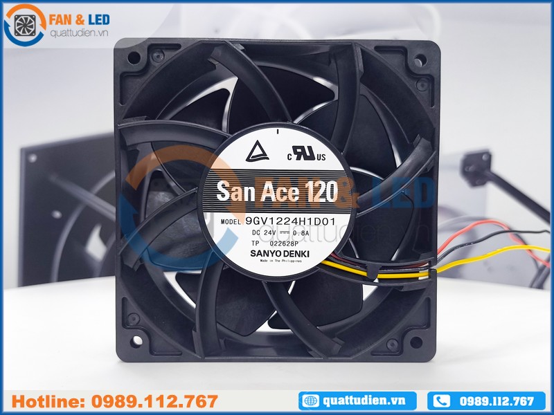 Quạt SANYO DENKI 9GV1224H1D01, 24VDC, 120x120x38mm
