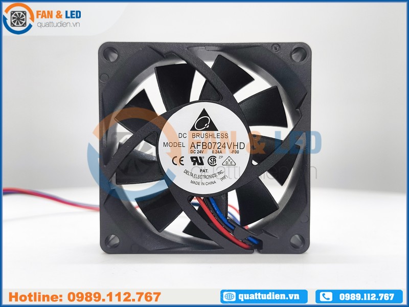 Quạt DELTA AFB0724VHD, 24VDC, 70x70x20mm
