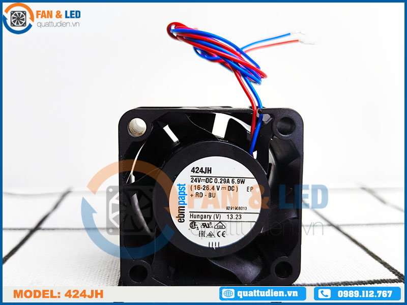Quạt hút EBMPAPST 424JH, 24VDC, 40x40x28mm