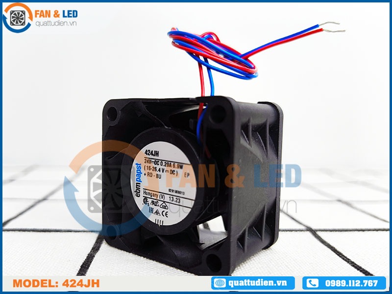 Quạt hút EBMPAPST 424JH, 24VDC, 40x40x28mm