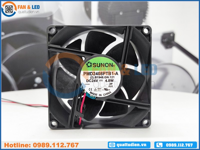 Quạt Sunon PMD2408PTB1-A, 24VDC, 80x80x25mm