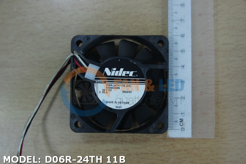 Quạt NIDEC D06R-24TH 11B, 24VDC, 60x60x15mm
