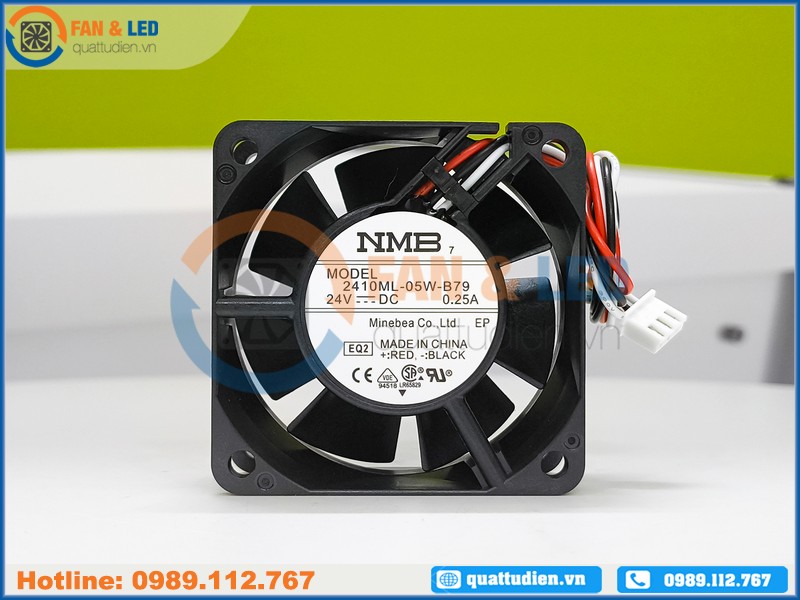 Quạt NMB 2410ML-05W-B79, 24VDC, 60x60x25mm