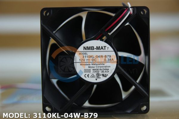 Quạt NMB 3110KL-04W-B79, 12VDC, 80x80x25mm