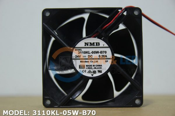 Quạt NMB 3110KL-05W-B70, 24VDC, 80x80x25mm