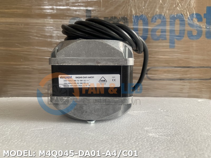 Motor EBMPAPST M4Q045-DA01-A4/C01, 230VAC dùng cho tủ đông