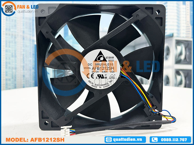 Quạt hút DELTA AFB1212SH, 12VDC, 120x120x25mm