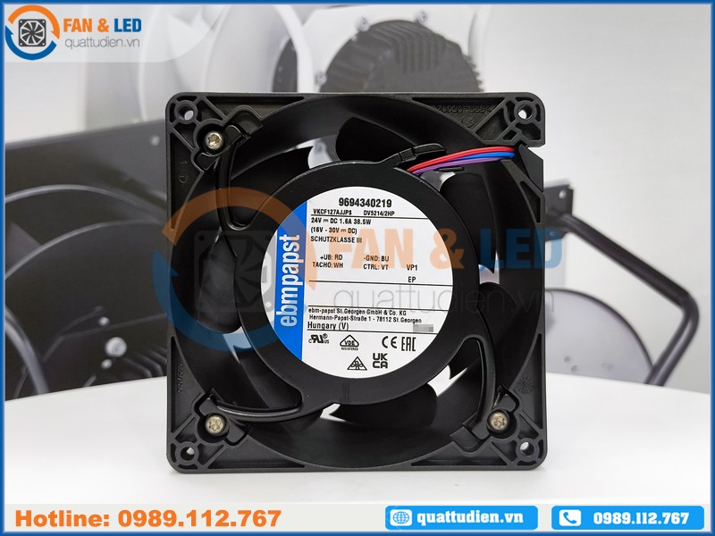 Quạt EBMPAPST DV5214/2HP, 24VDC, 127x127x38mm