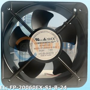 Quạt COMMONWEALTH FP-20060EX-S1-B-24, 24VDC, 200x200x60mm