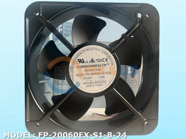 Quạt COMMONWEALTH FP-20060EX-S1-B-24, 24VDC, 200x200x60mm