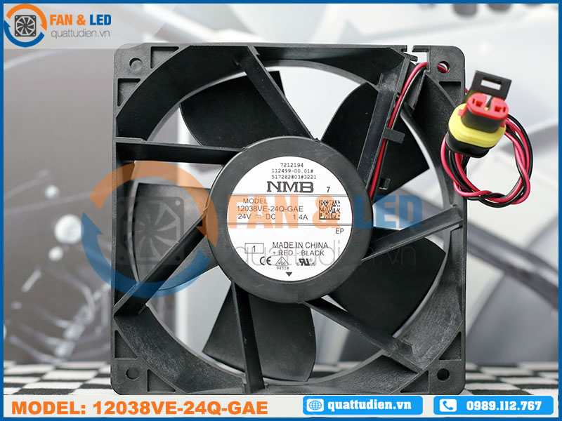 Quạt NMB 12038VE-24Q-GAE, 24VDC, 120x120x38mm